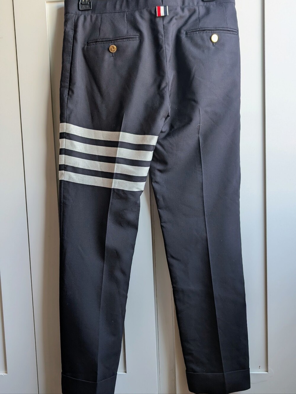 Thom Browne 4-Bar Skinny Wool Trousers Navy - NWT Size 38/US 0 - Picture 3 of 5